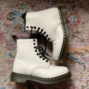 White Leather Dr. Martens